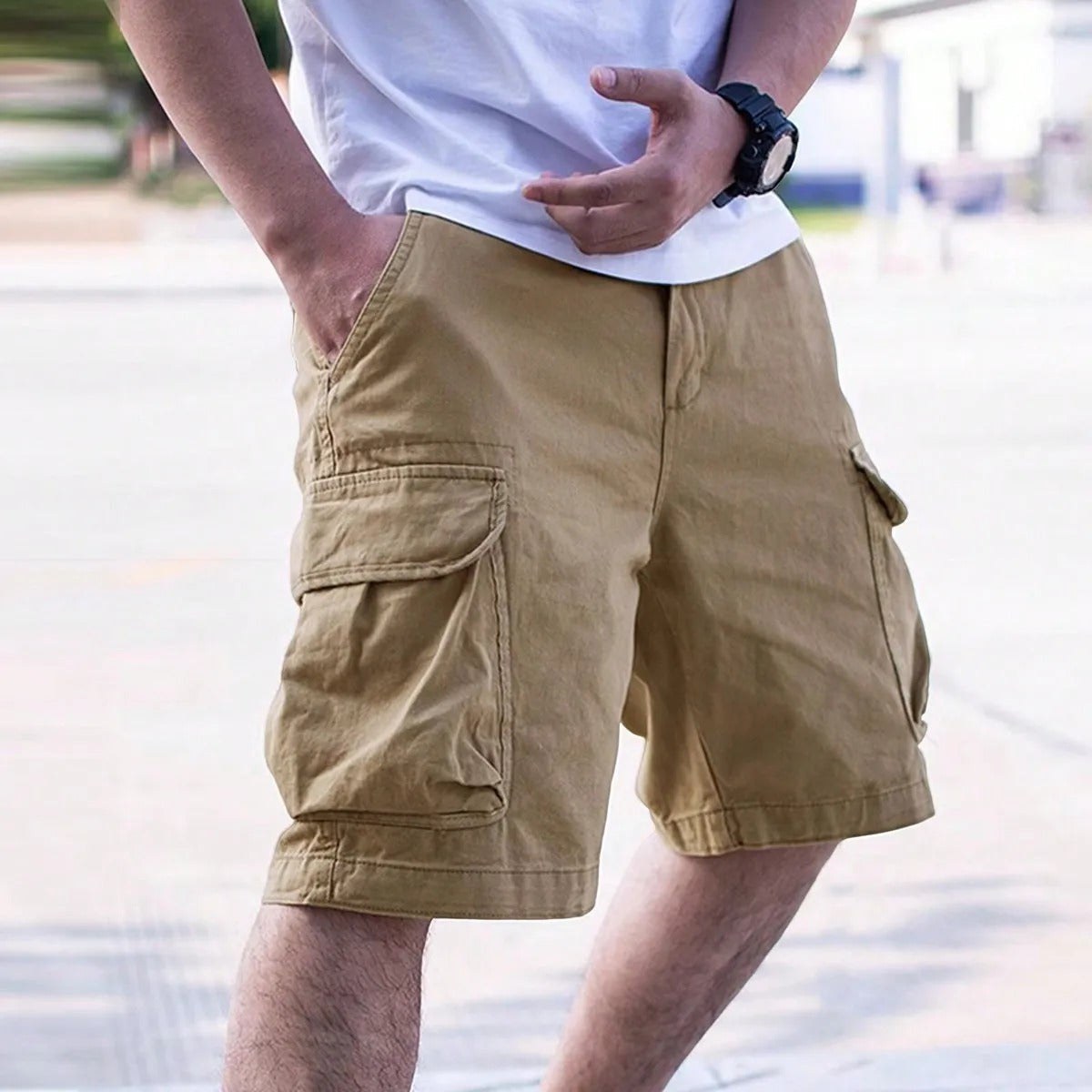 Pantalon cargo pour homme à coupe régulière