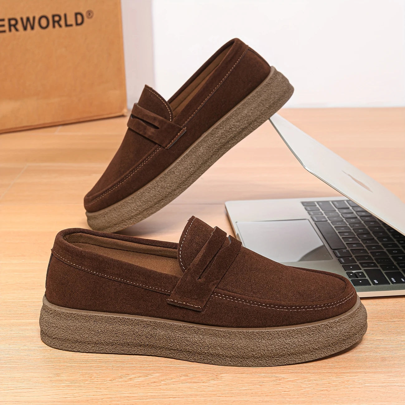 Gaston | Mocassins en daim