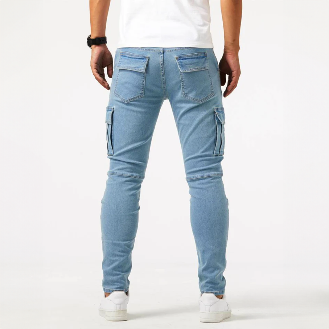 Pantalon cargo élastique homme chic