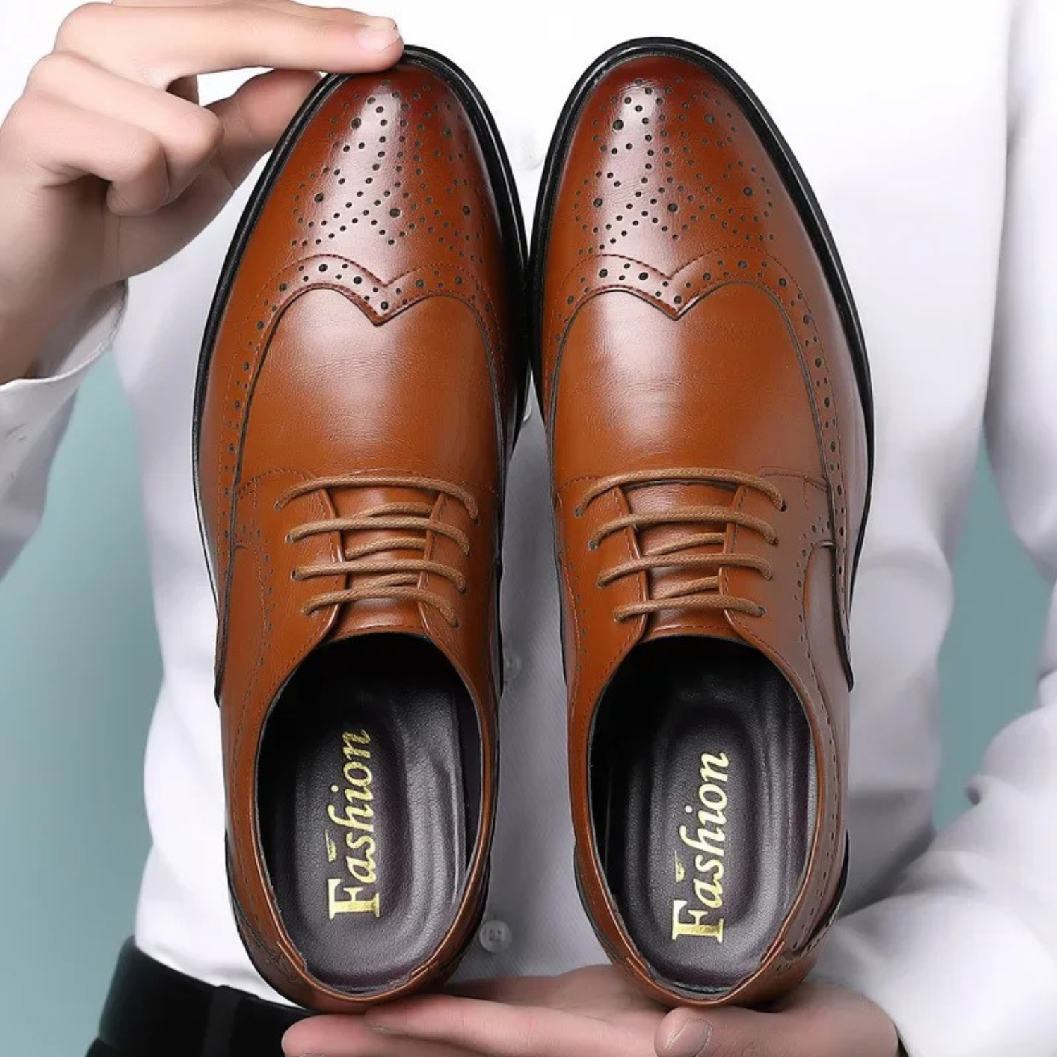 Hanzere | Chaussures de Costume Brogue pour Hommes en Cuir de Veau
