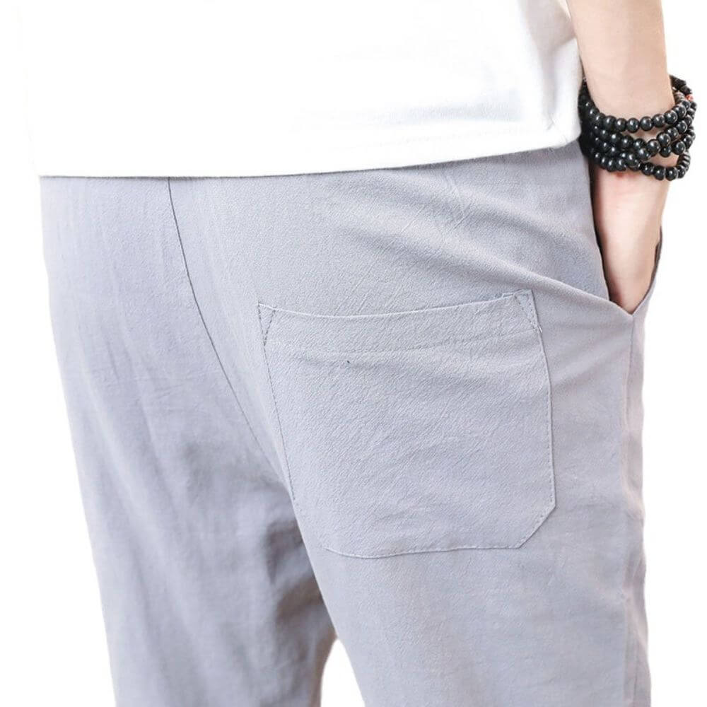 Pantalon Léger en Coton Rouge