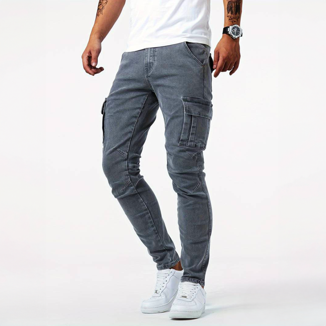 Pantalon cargo élastique homme chic