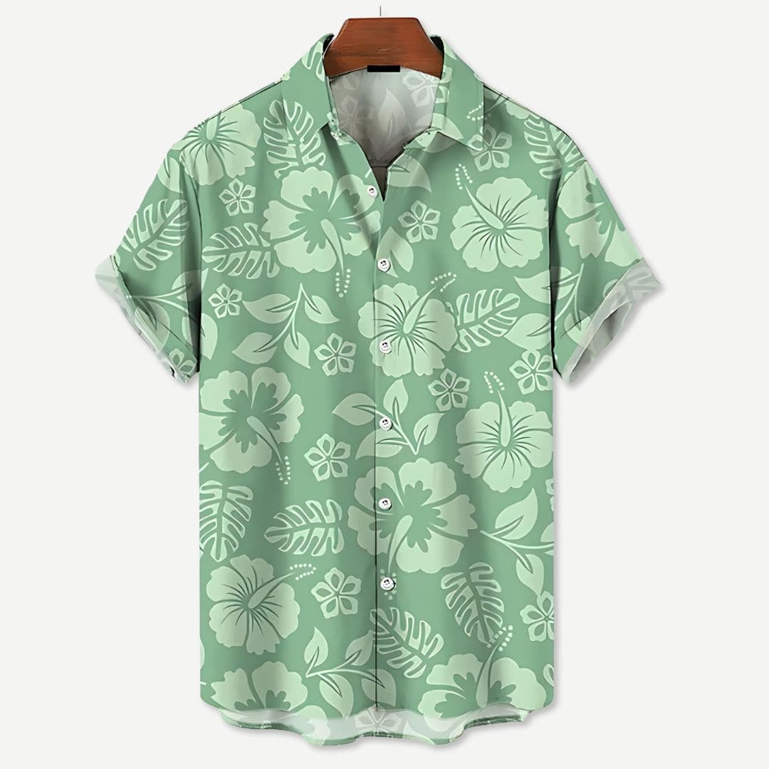 Chemise Hawaïenne Relaxée pour Homme avec Imprimé Floral
