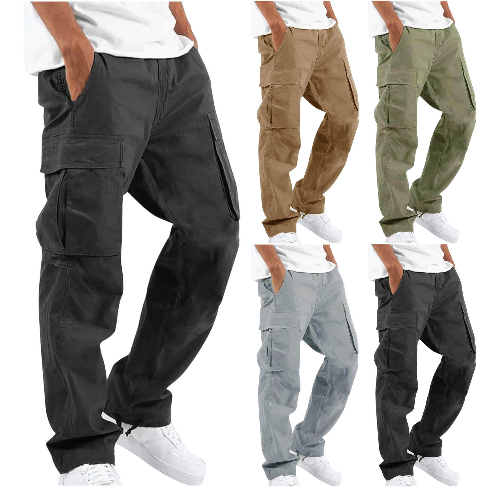 Homme Élitaire - Pantalons Cargo Confortables pour Hommes