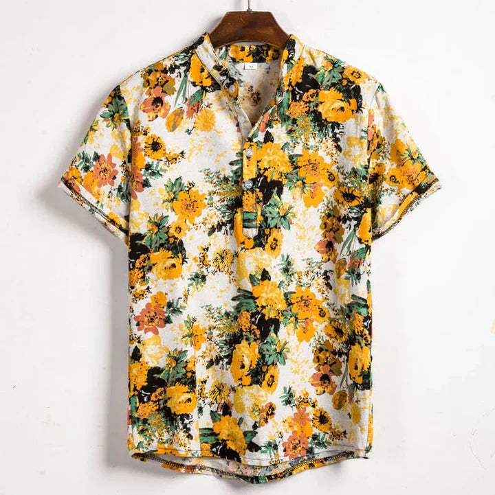 Chemise Henley Imprimée Élégante