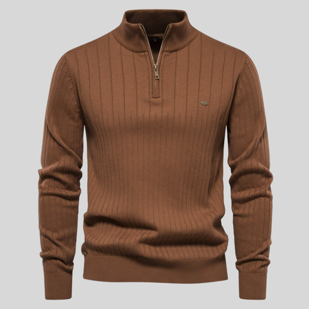 Tom | Pull à col zippé manches longues pour homme