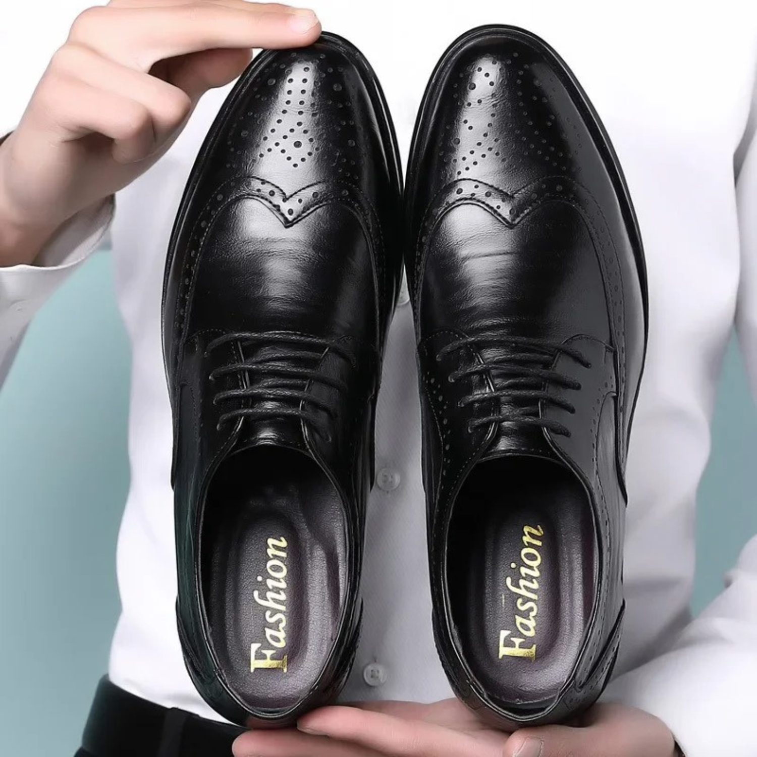 Hanzere | Chaussures de Costume Brogue pour Hommes en Cuir de Veau