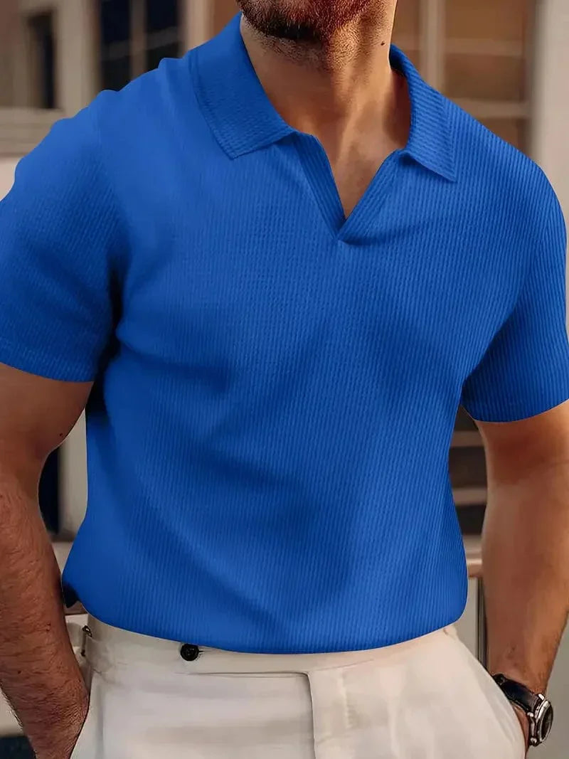 Polo Décontracté en Lin pour Homme
