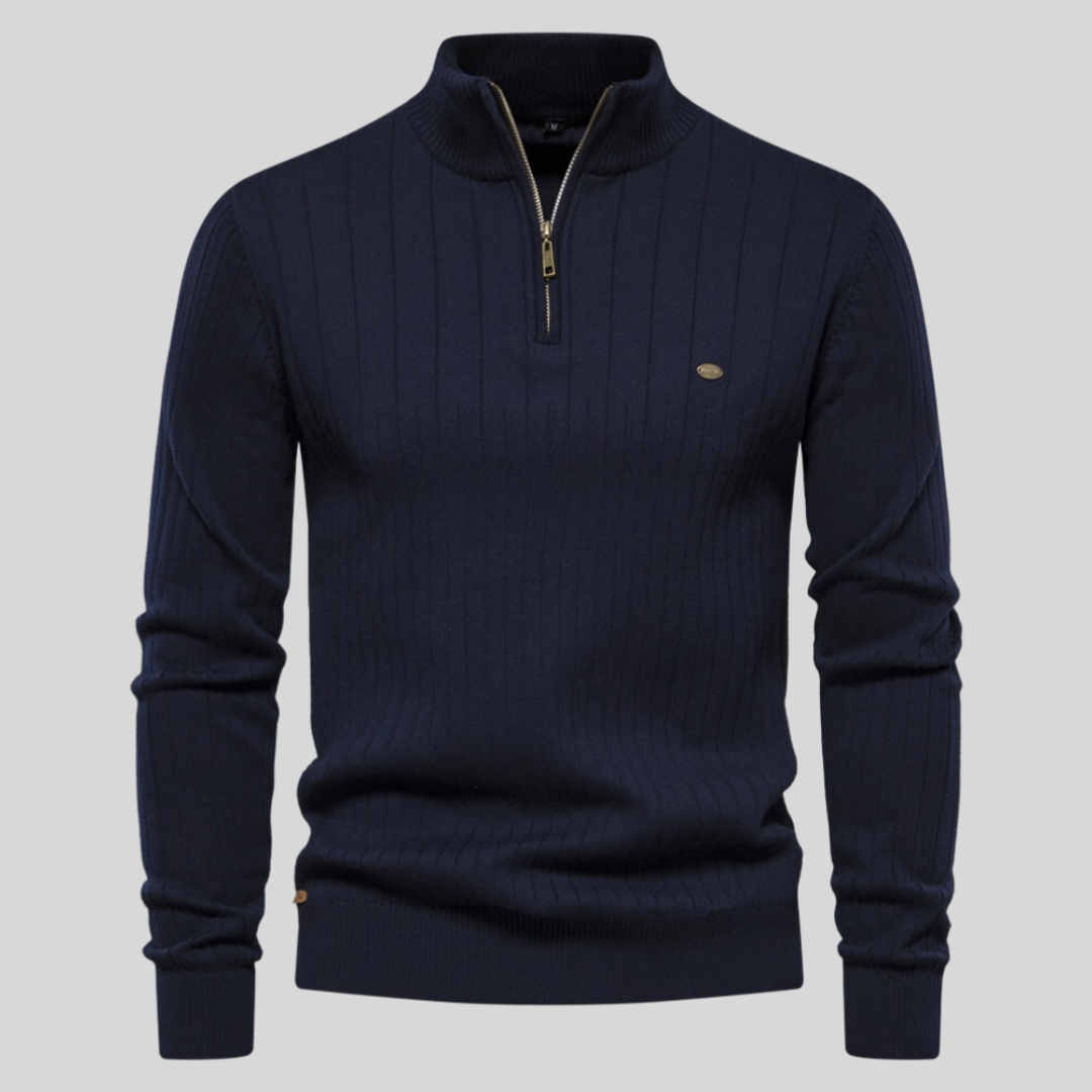 Tom | Pull à col zippé manches longues pour homme
