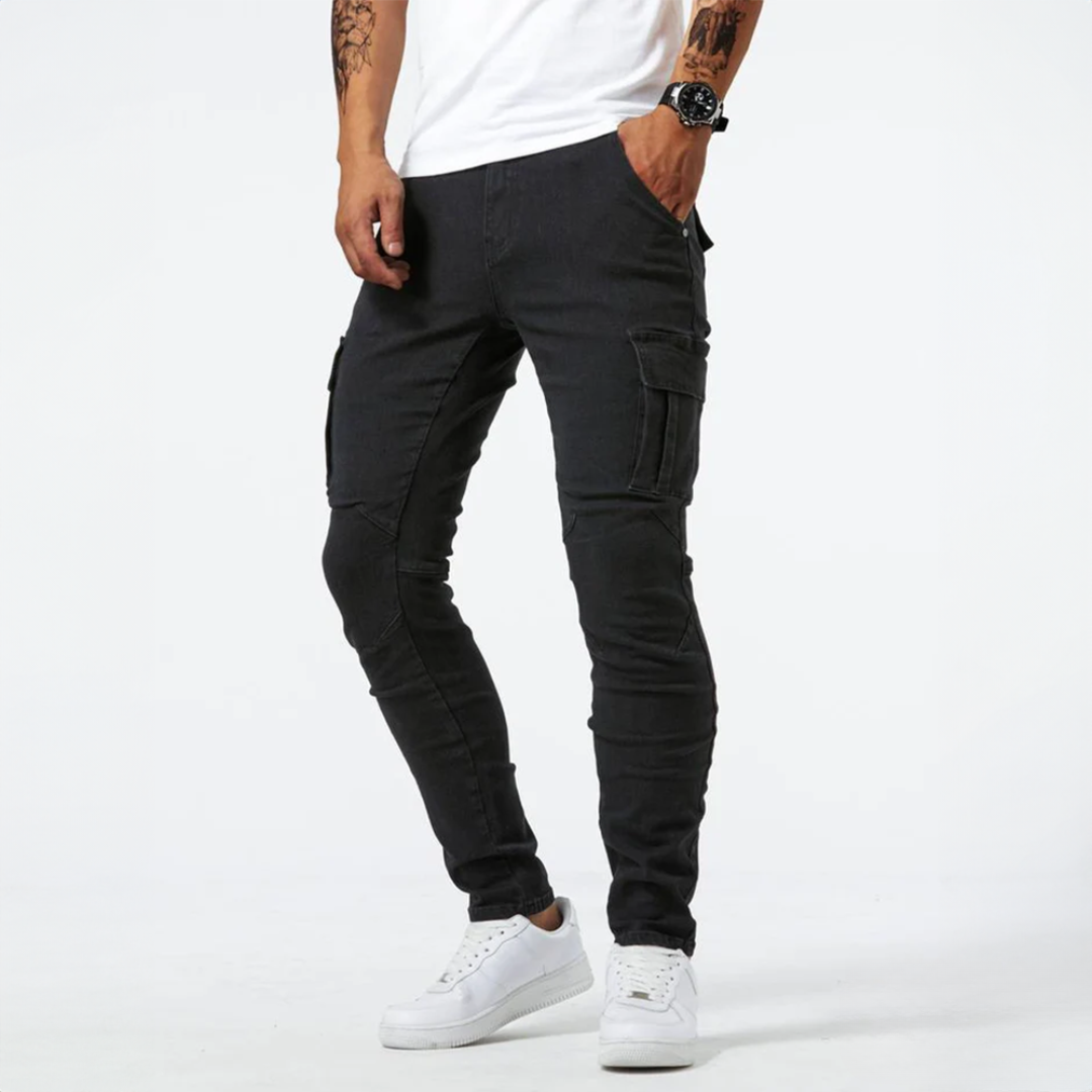 Pantalon cargo élastique homme chic