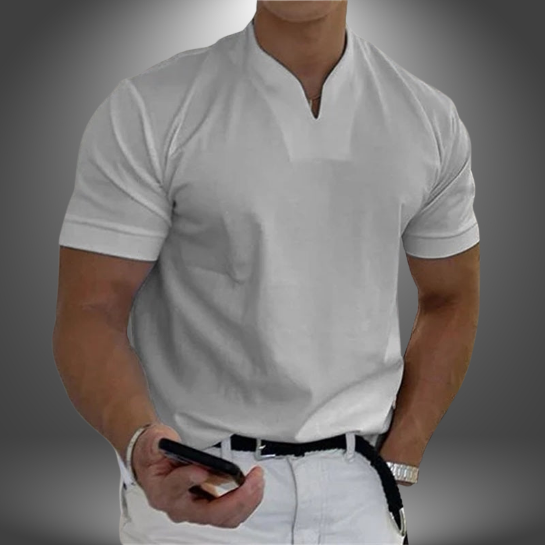 Chemise Élégante à Col V Casual