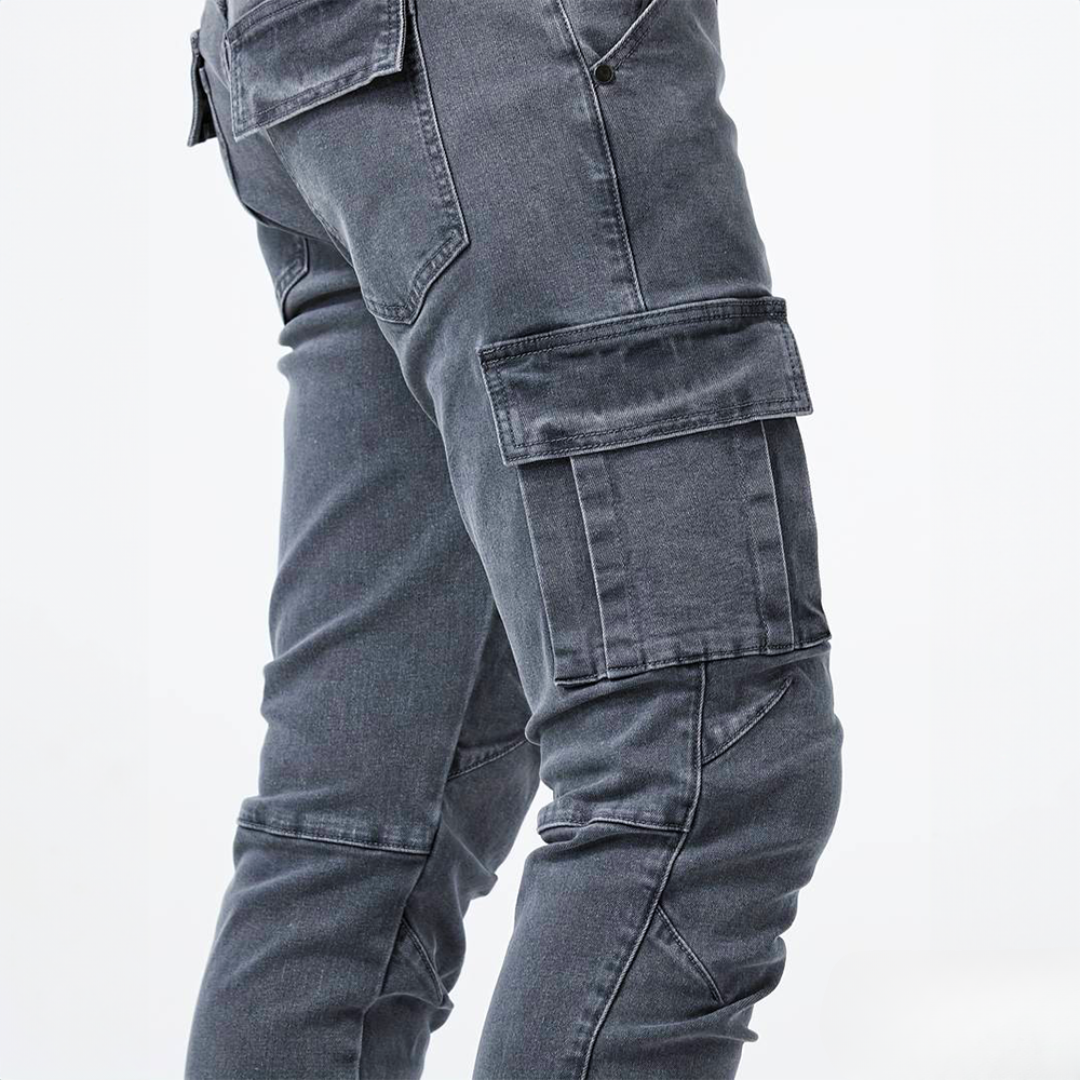 Pantalon cargo élastique homme chic