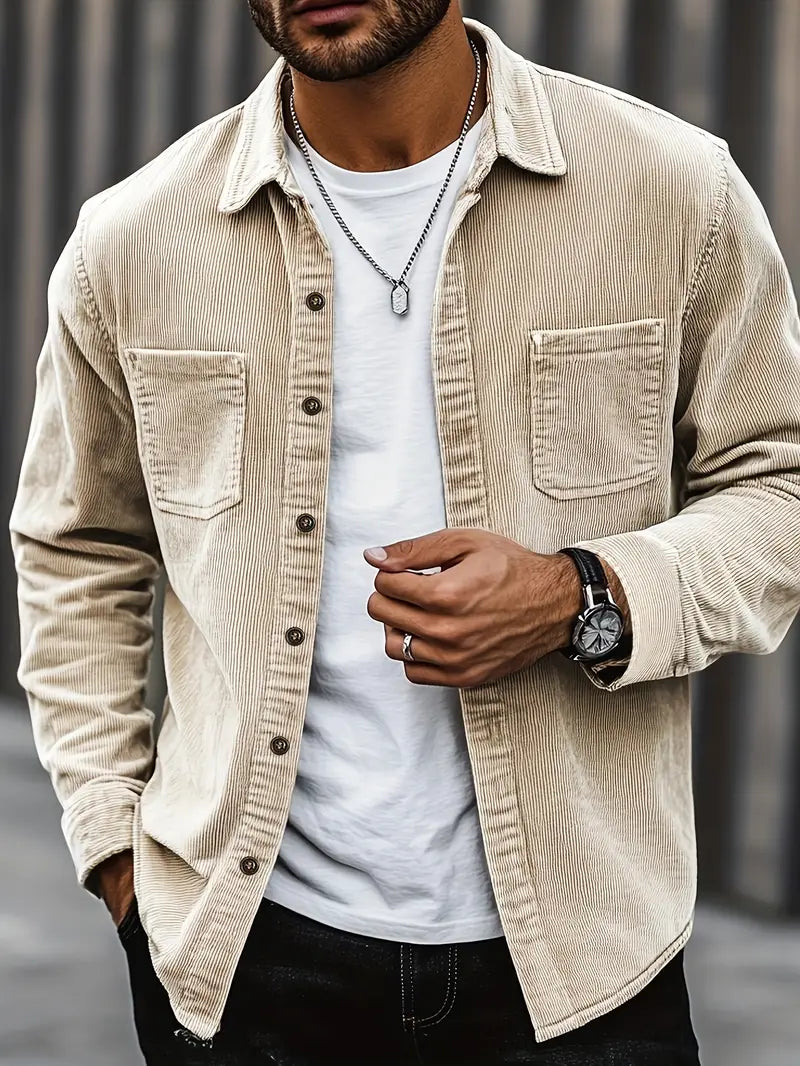 Elon - Chemise en Velours Côtelé Stylée