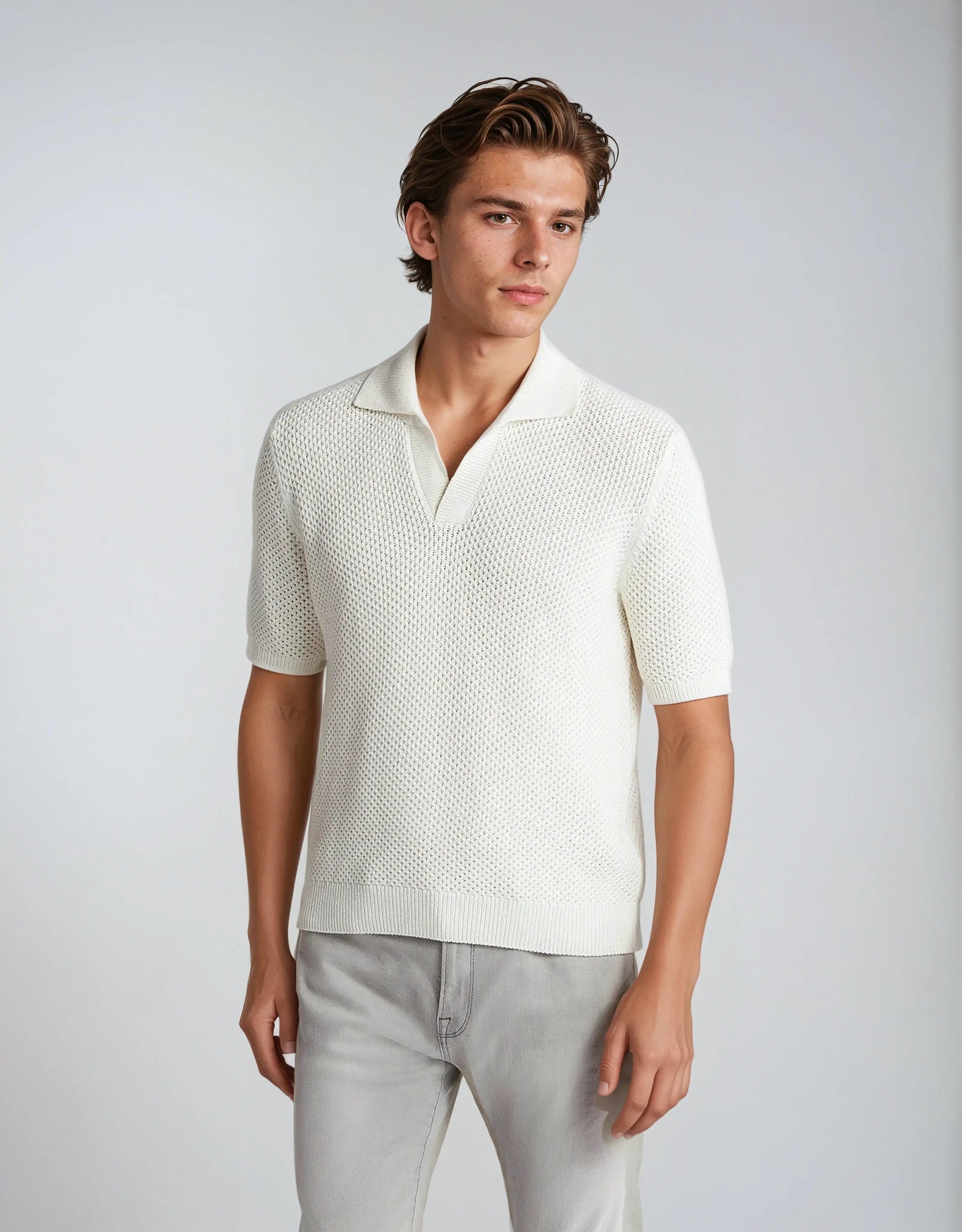 Polo Élégant en Crochet