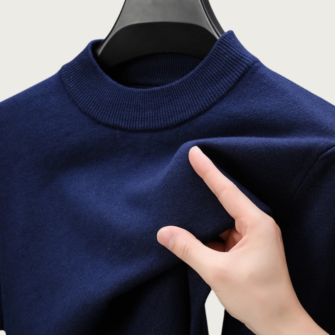 Pull Col Roulé Élégant pour Hommes - Coupe Chaleureuse et Élégante