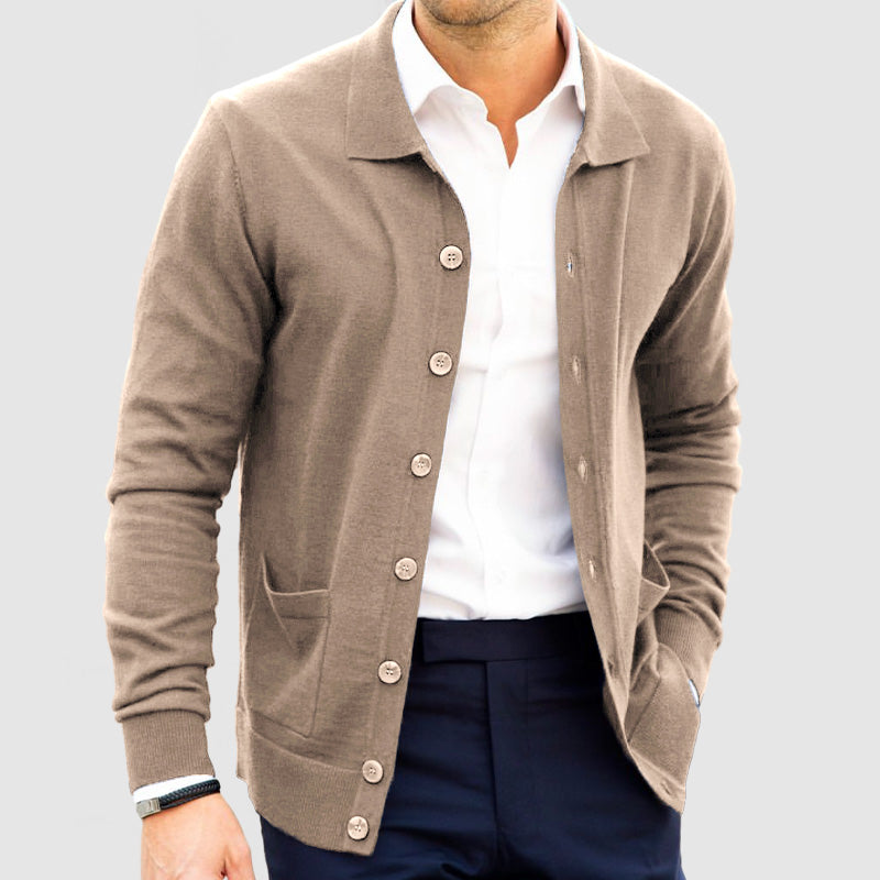 Cardigan Tricoté en Cachemire pour Hommes, Idéal pour l'Exterior