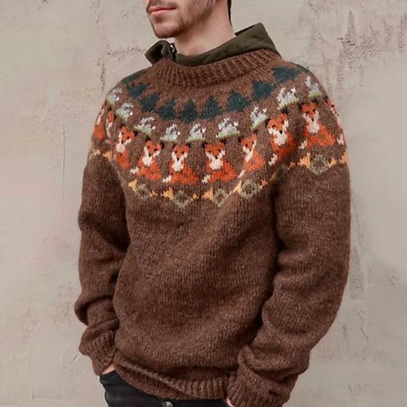 Adan - Pull Tricoté à Motif