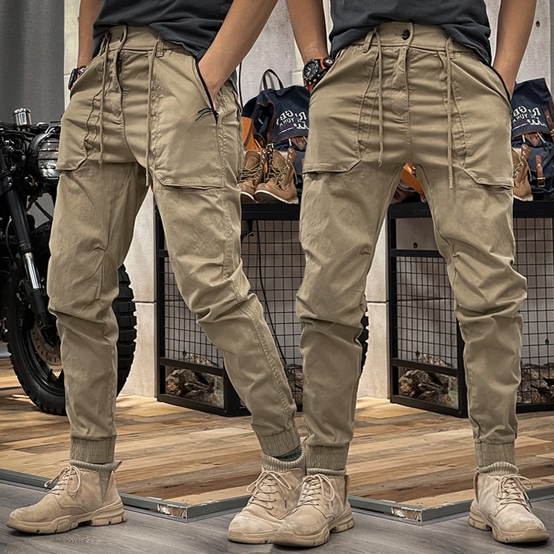 Pantalon Cargo Élastique en Spandex