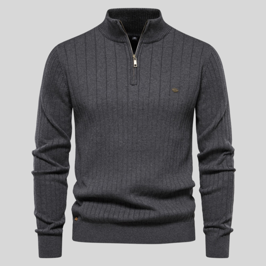 Tom | Pull à col zippé manches longues pour homme