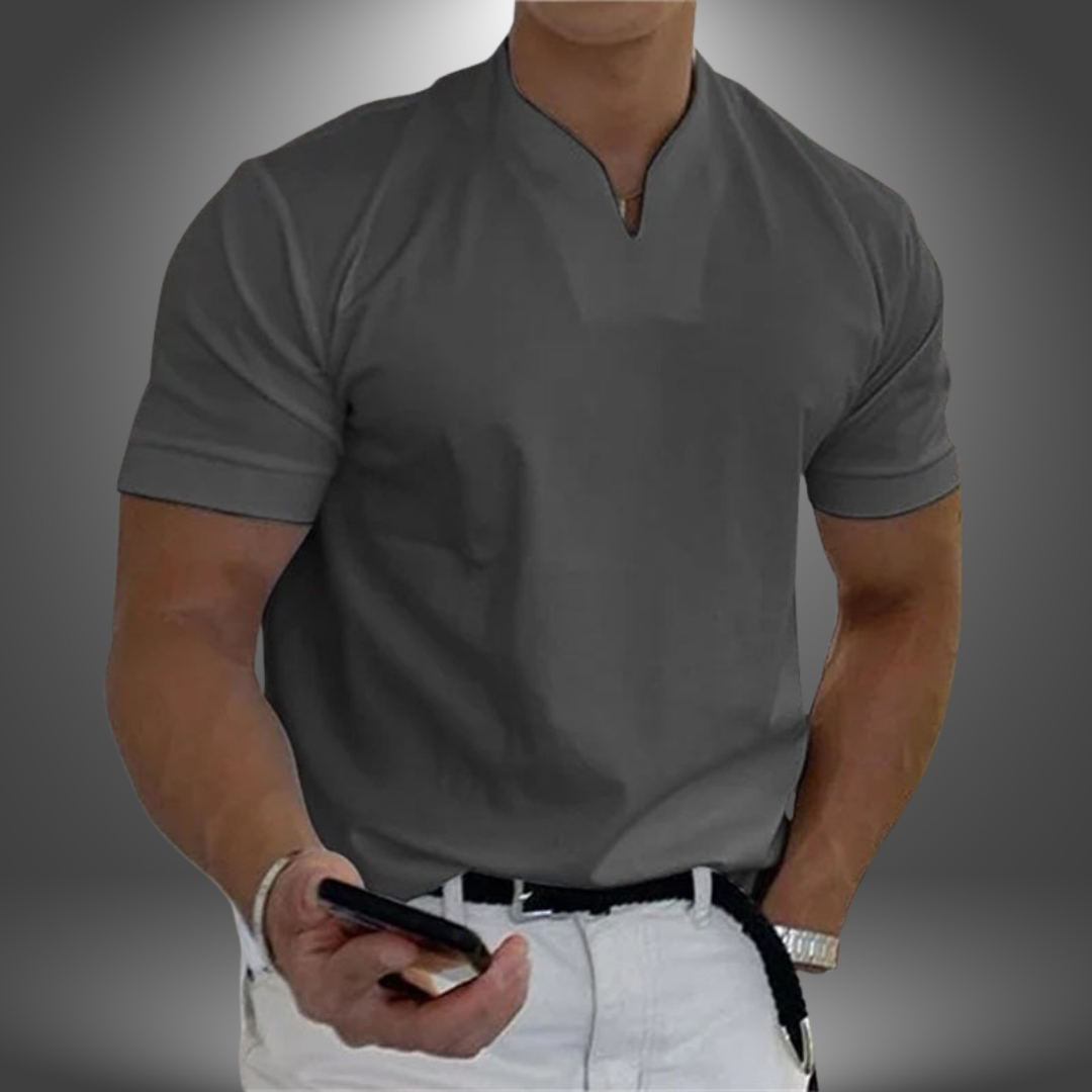 Chemise Élégante à Col V Casual