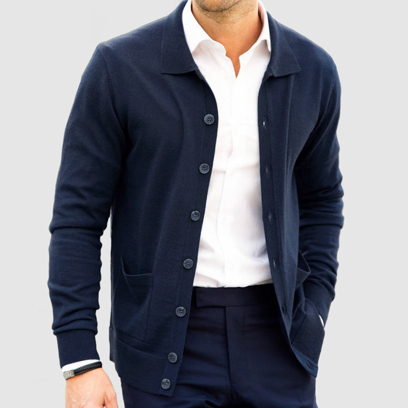 Cardigan Tricoté en Cachemire pour Hommes, Idéal pour l'Exterior