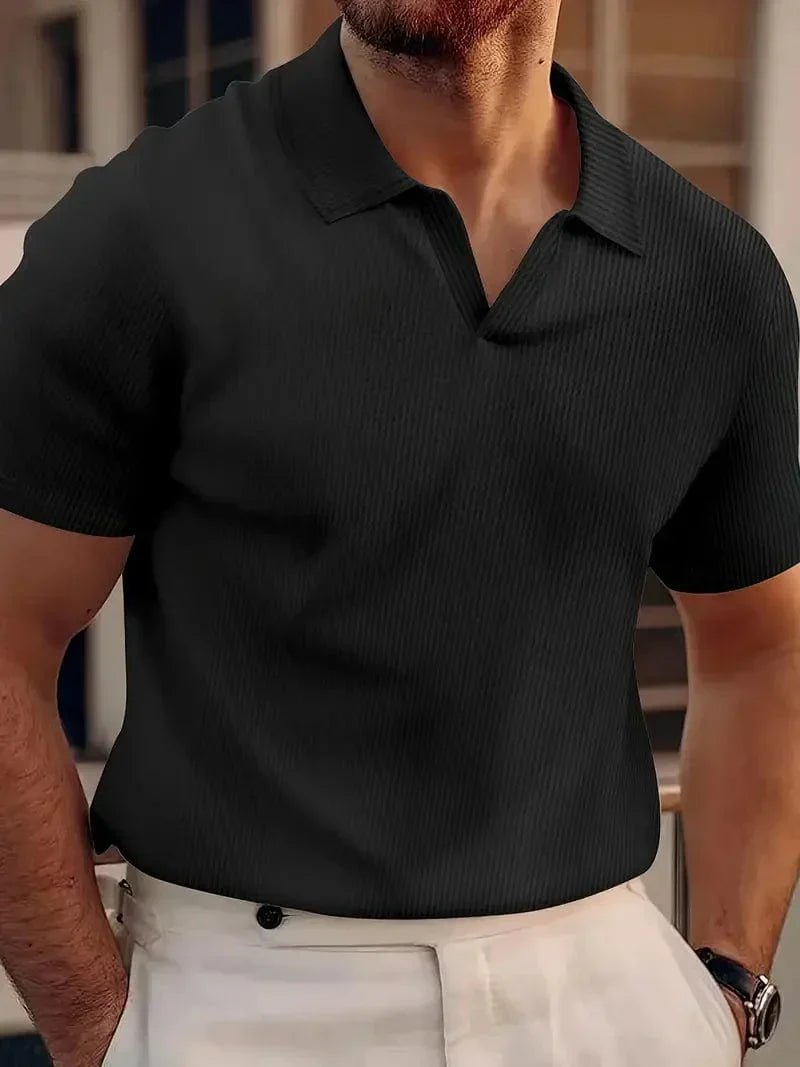 Polo Décontracté en Lin pour Homme