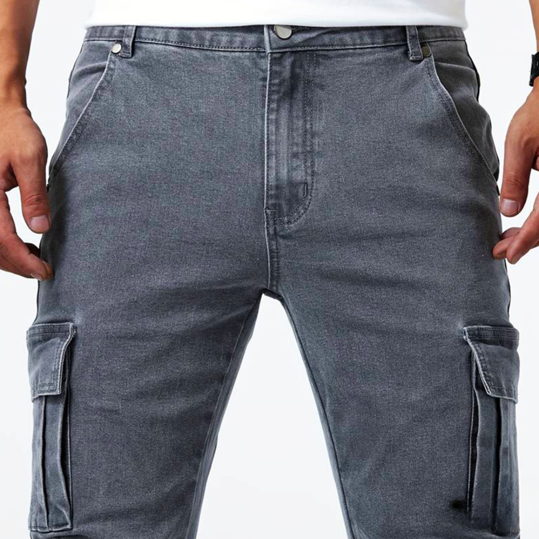 Pantalon cargo élastique homme chic