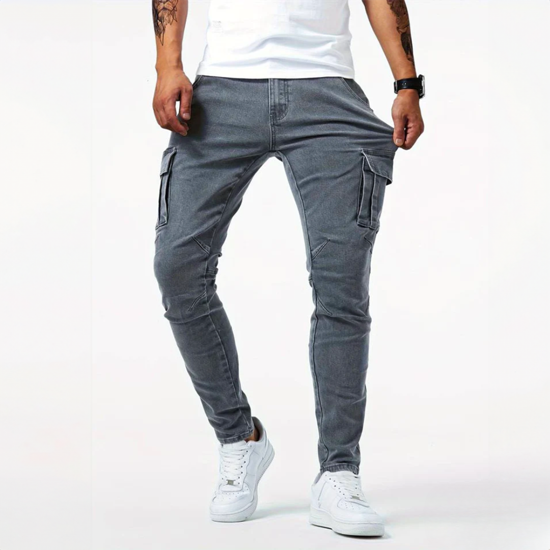 Pantalon cargo élastique homme chic