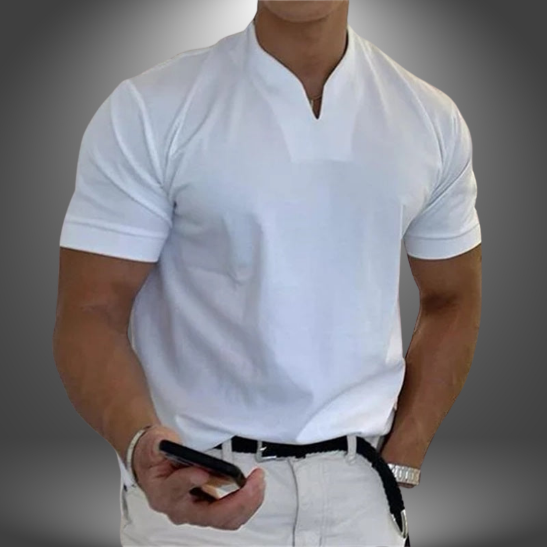 Chemise Élégante à Col V Casual