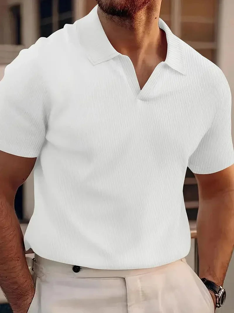 Polo Décontracté en Lin pour Homme