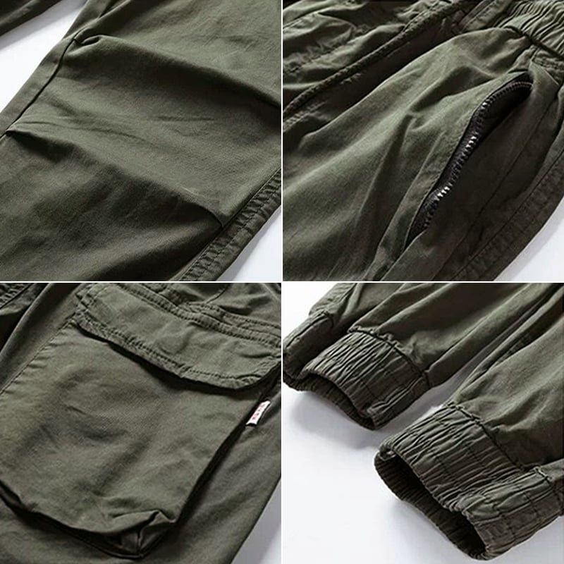 Pantalon Cargo Élastique en Spandex