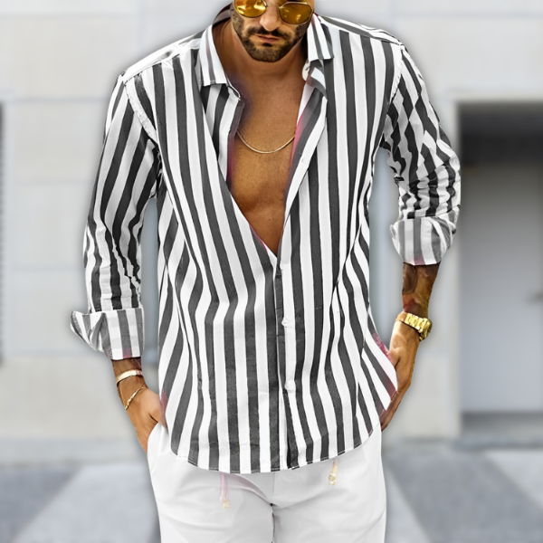 Chemise d'Été Rayée pour Homme