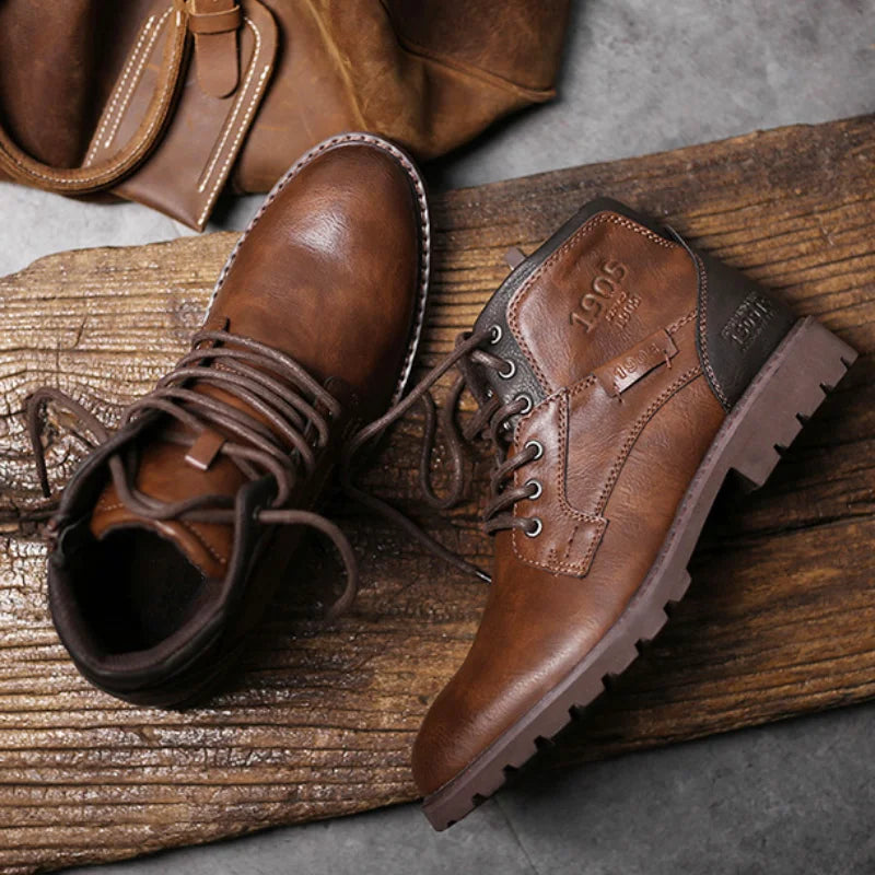 Bottines en Cuir Haut de Gamme pour Style et Confort
