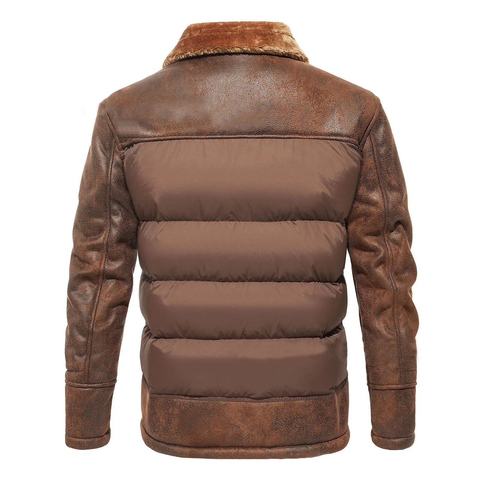Andries - Veste en Cuir avec Duvet pour Hommes