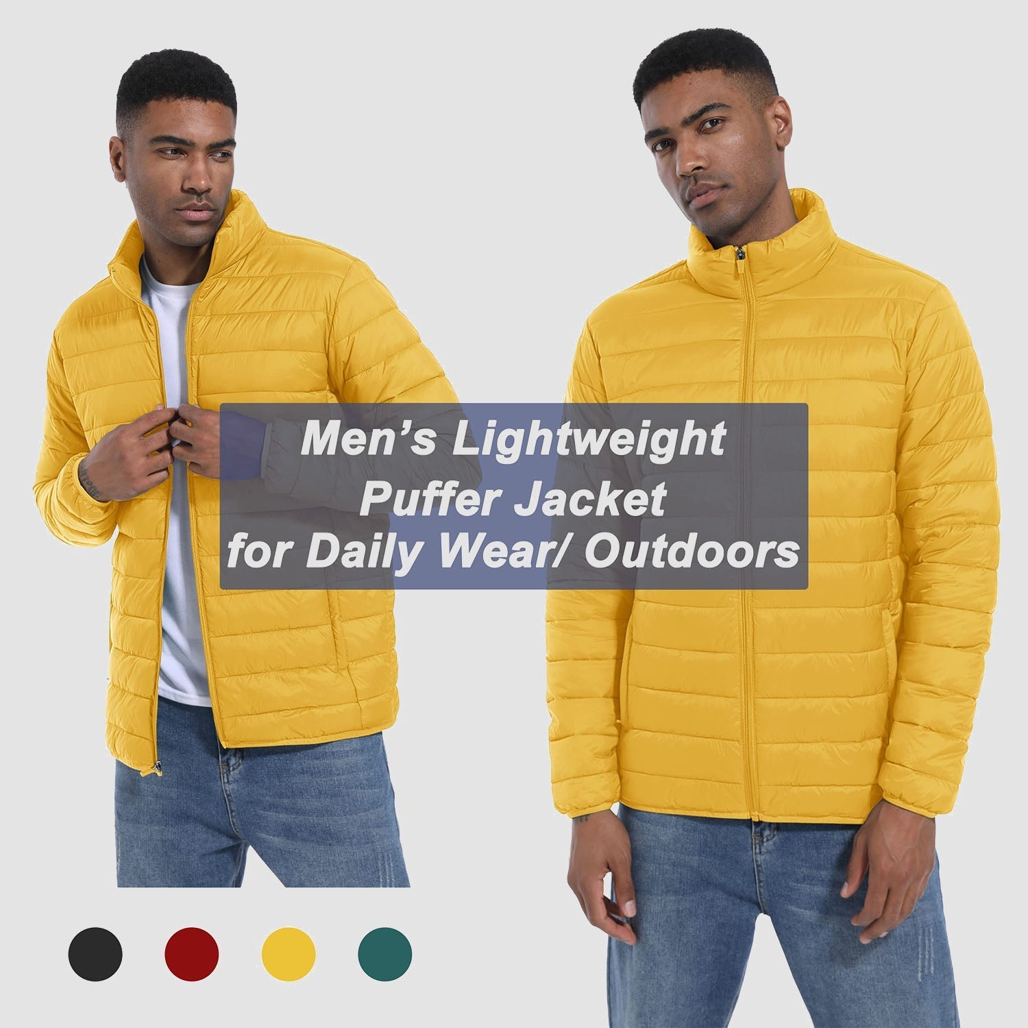 Veste Légère pour Homme, Déperlant, Idéale pour l'Hiver.