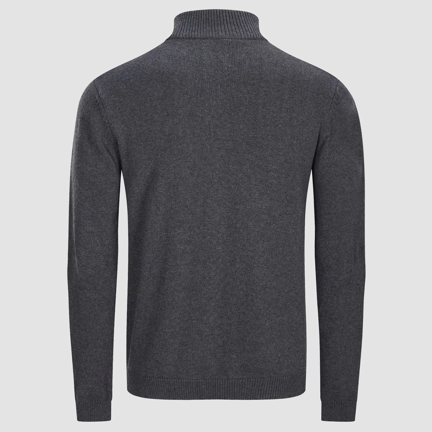 Pull à Col Montant en Maille avec Fermeture Éclair 1/4 pour Hommes