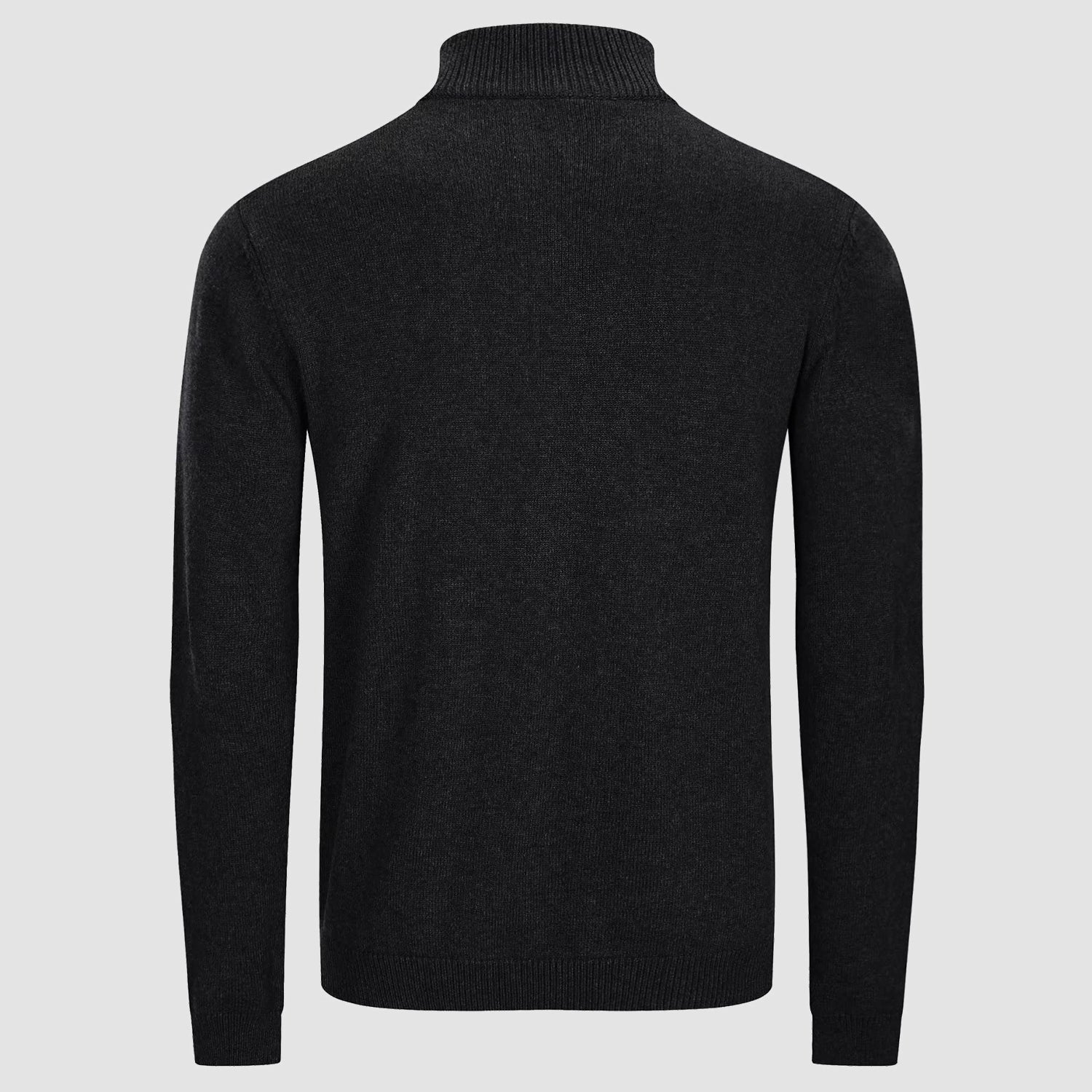 Pull à Col Montant en Maille avec Fermeture Éclair 1/4 pour Hommes