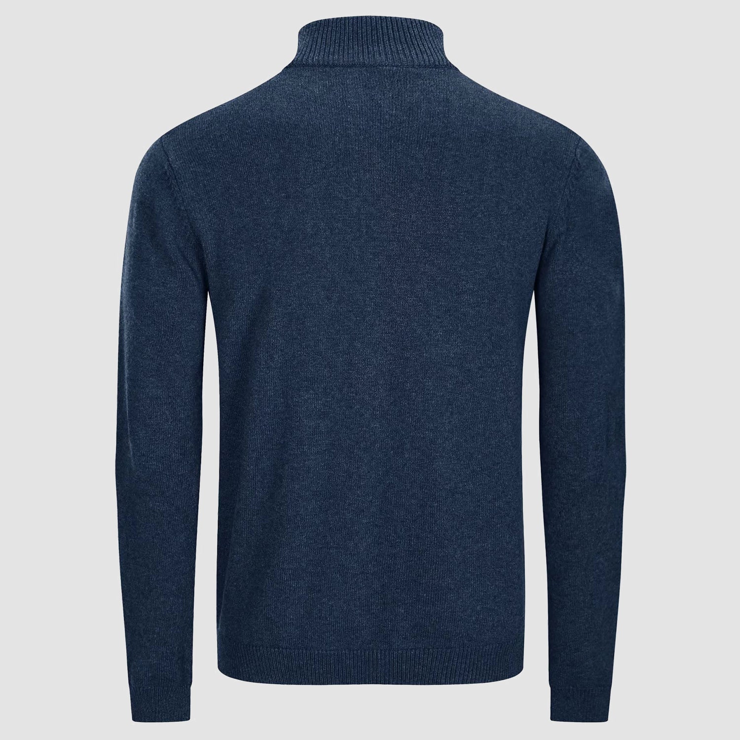 Pull à Col Montant en Maille avec Fermeture Éclair 1/4 pour Hommes