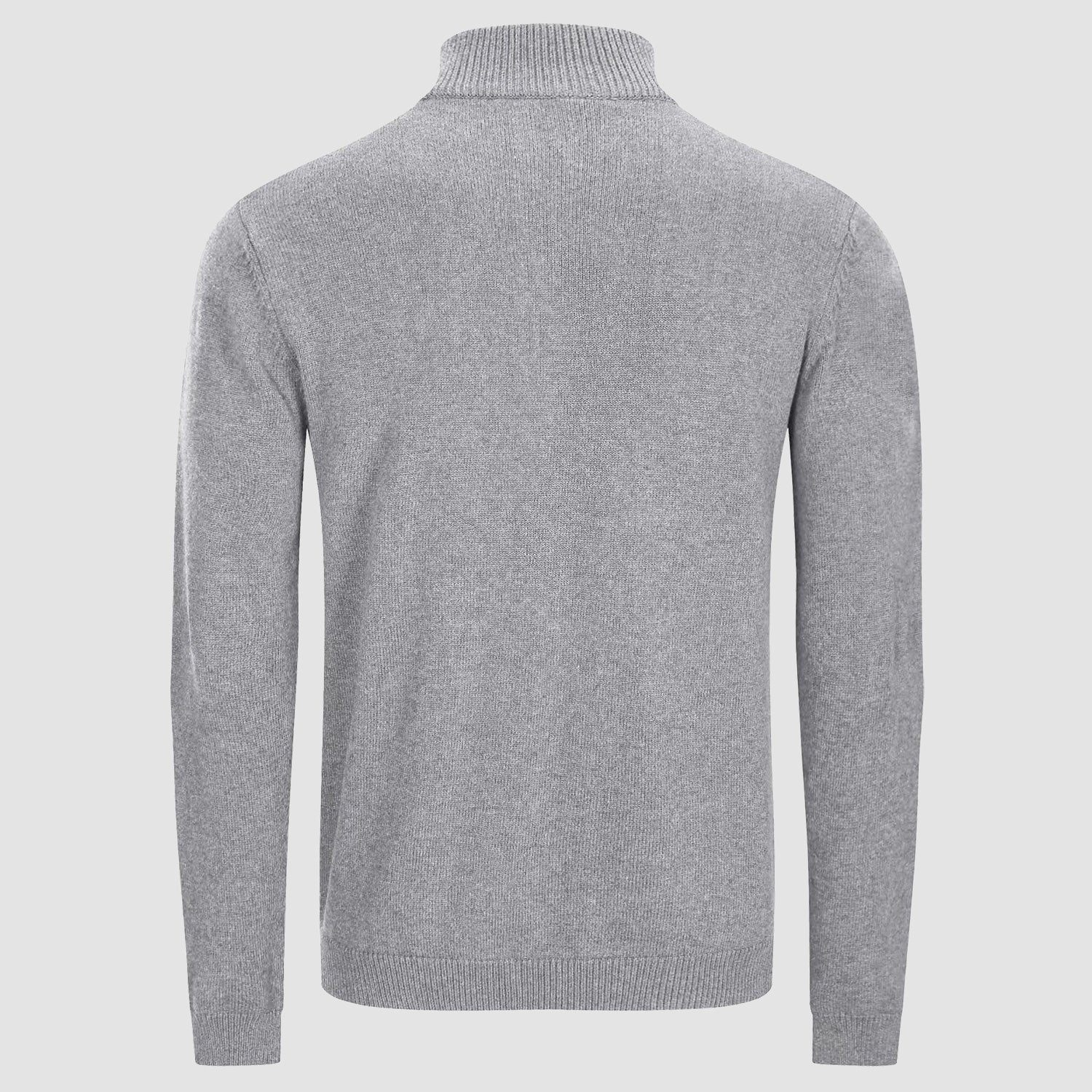 Pull à Col Montant en Maille avec Fermeture Éclair 1/4 pour Hommes