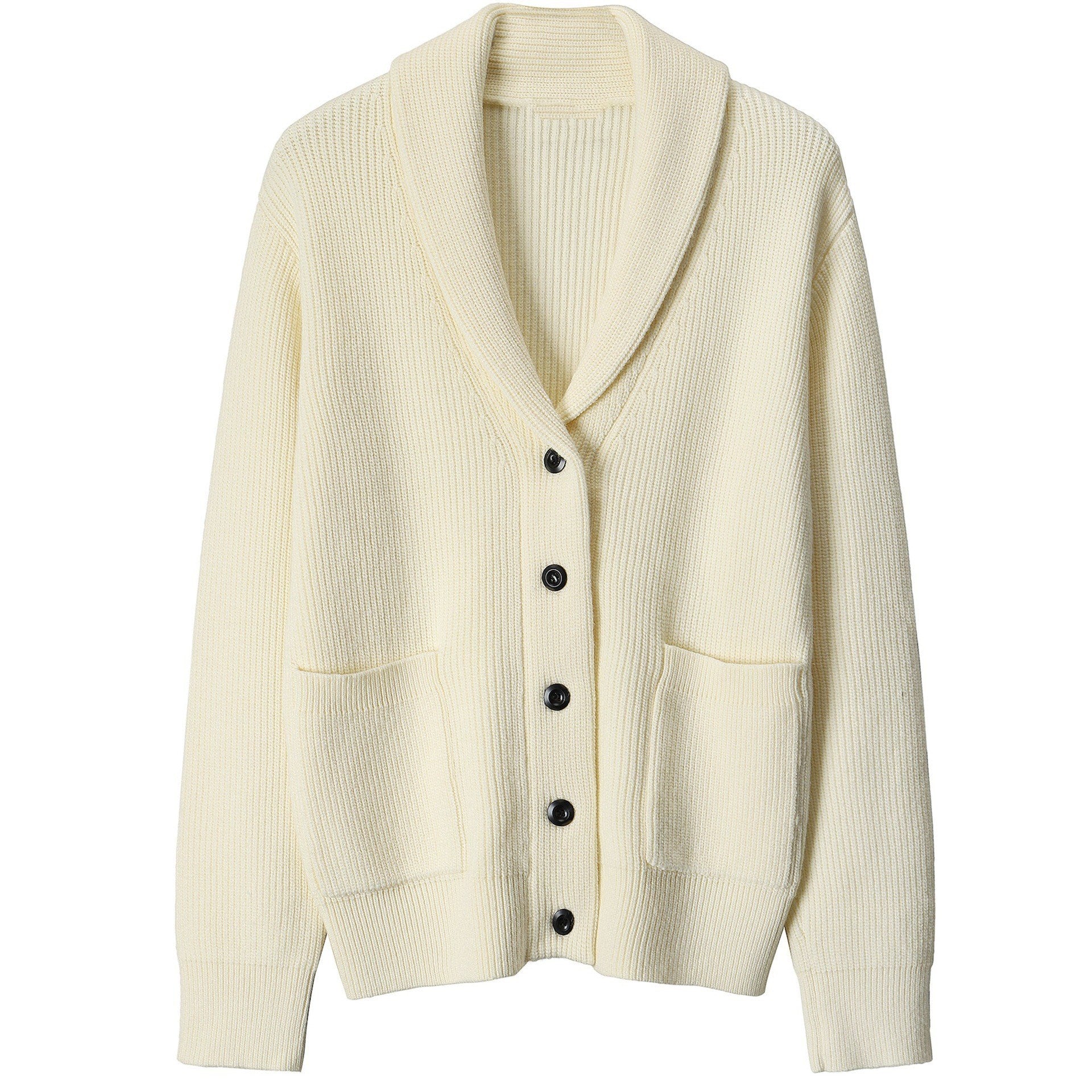 Théo | Cardigan homme col châle en maille côtelée