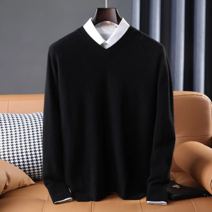 Pull en Cachemire Homme à Col Rond Élégant