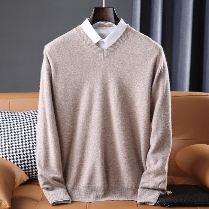 Pull en Cachemire Homme à Col Rond Élégant
