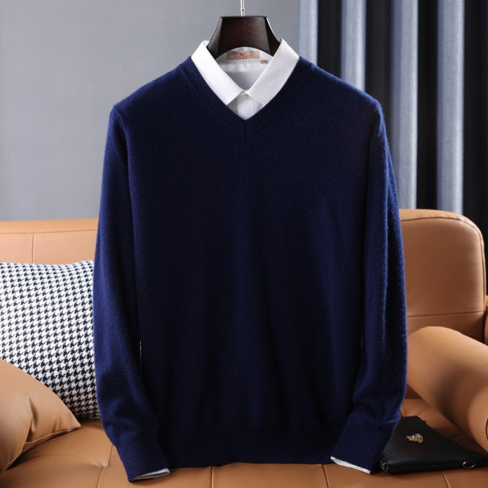 Pull en Cachemire Homme à Col Rond Élégant
