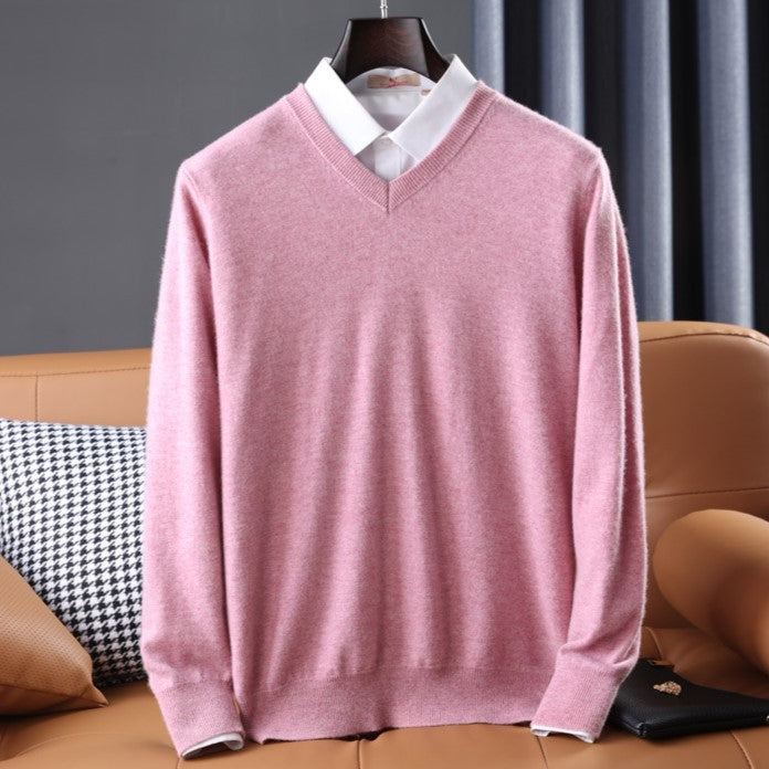 Pull en Cachemire Homme à Col Rond Élégant