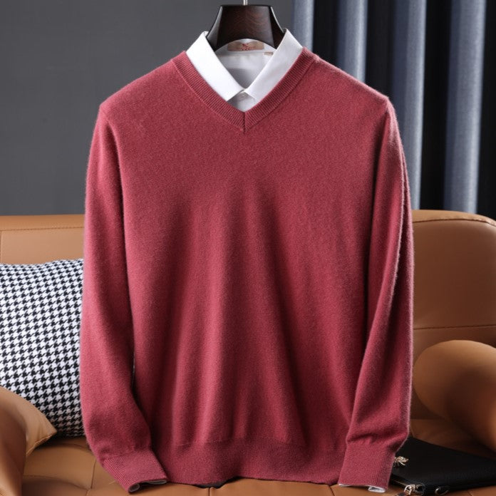 Pull en Cachemire Homme à Col Rond Élégant