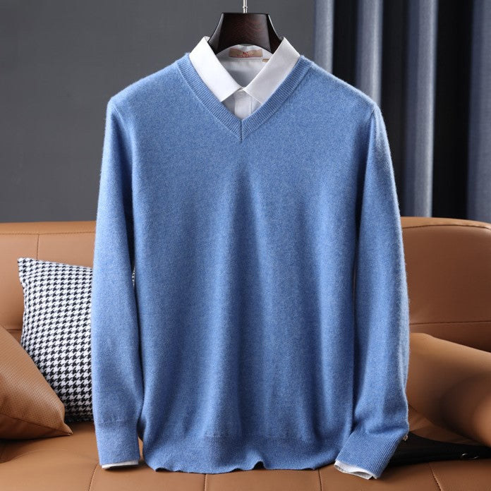 Pull en Cachemire Homme à Col Rond Élégant