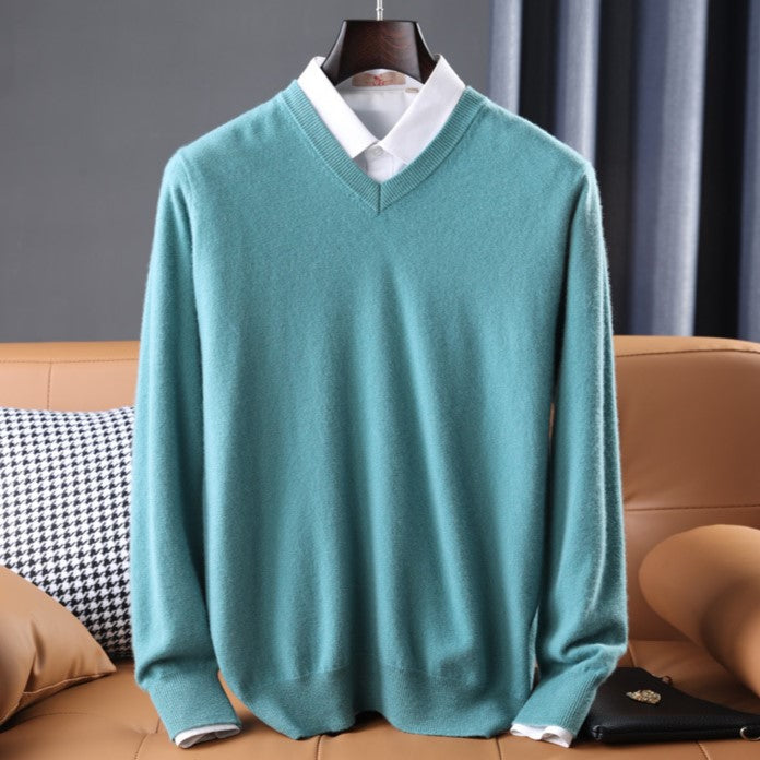 Pull en Cachemire Homme à Col Rond Élégant
