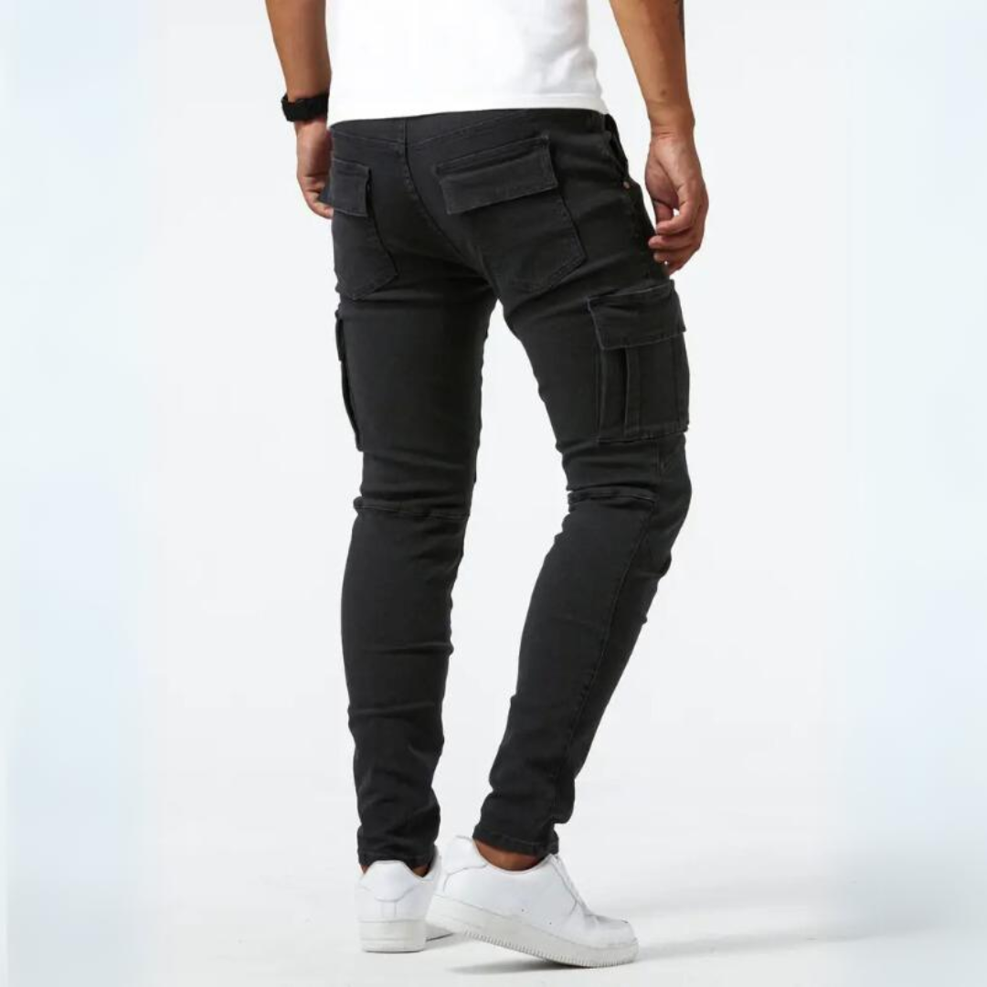Pantalon cargo élastique homme chic