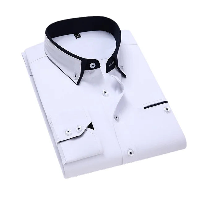 Chemise Homme Élégante à Manches Longues