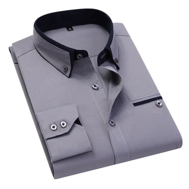 Chemise Homme Élégante à Manches Longues